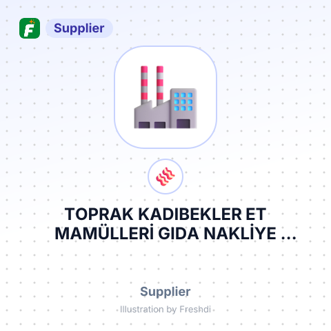 TOPRAK KADIBEKLER ET MAMÜLLERİ GIDA NAKLİYE İTHALAT İHRACAT SANAYİ VE TİCARET LİMİTED ŞİRKETİ – summary card, no photo uploaded yet