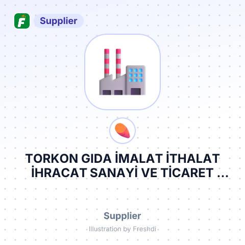 TORKON GIDA İMALAT İTHALAT İHRACAT SANAYİ VE TİCARET LİMİTED ŞİRKETİ – summary card, no photo uploaded yet
