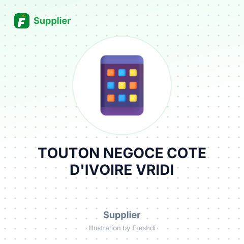 TOUTON NEGOCE COTE D'IVOIRE VRIDI – summary card, no photo uploaded yet