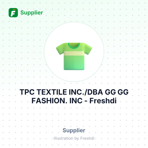 TPC TEXTILE INC./DBA GG GG FASHION. INC – summary card, no photo uploaded yet