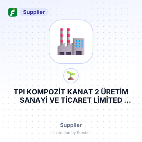 TPI KOMPOZİT KANAT 2 ÜRETİM SANAYİ VE TİCARET LİMİTED ŞİRKETİ – summary card, no photo uploaded yet