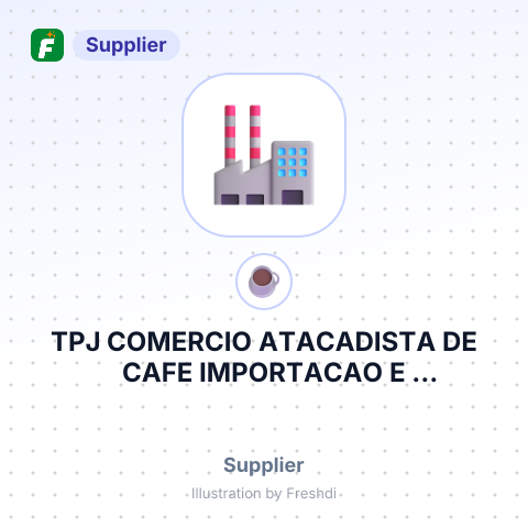 TPJ COMERCIO ATACADISTA DE CAFE IMPORTACAO E EXPORTACAO LTDA – summary card, no photo uploaded yet