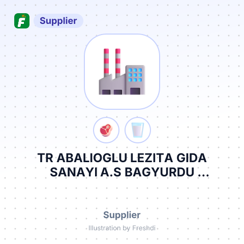 TR ABALIOGLU LEZITA GIDA SANAYI A.S BAGYURDU YENIMAHALLESI IZMIR ANKARA CADDESI NO. – summary card, no photo uploaded yet