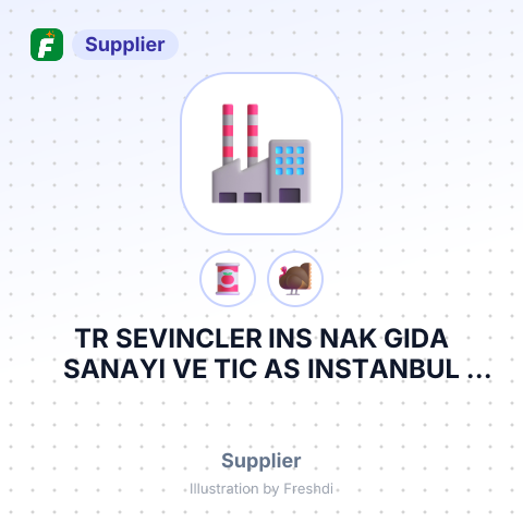 TR SEVINCLER INS NAK GIDA SANAYI VE TIC AS INSTANBUL TURKEY – summary card, no photo uploaded yet