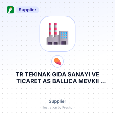 TR TEKINAK GIDA SANAYI VE TICARET AS BALLICA MEVKII KUCUK SAN. SITESI KAESISI – summary card, no photo uploaded yet