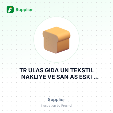 TR ULAS GIDA UN TEKSTIL NAKLIYE VE SAN AS ESKI ISTANBUL CAD BUYUKKARISTIRAN LULEBURGAZ KIRKLELARELI – summary card, no photo uploaded yet