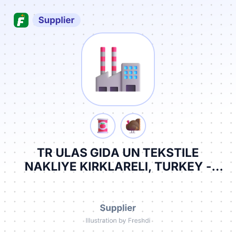 TR ULAS GIDA UN TEKSTILE NAKLIYE KIRKLARELI, TURKEY – summary card, no photo uploaded yet