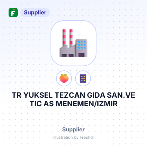 TR YUKSEL TEZCAN GIDA SAN.VE TIC AS MENEMEN/IZMIR – summary card, no photo uploaded yet