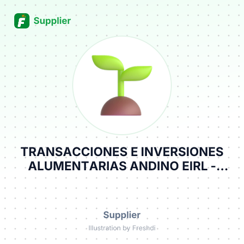 TRANSACCIONES E INVERSIONES ALUMENTARIAS ANDINO EIRL – summary card, no photo uploaded yet