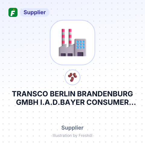 TRANSCO BERLIN BRANDENBURG GMBH I.A.D.BAYER CONSUMER CARE AG – summary card, no photo uploaded yet