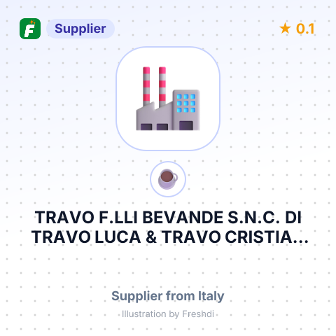 TRAVO F.LLI BEVANDE S.N.C. DI TRAVO LUCA & TRAVO CRISTIAN – summary card, no photo uploaded yet