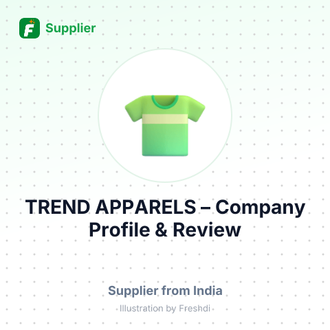 TREND APPARELS – summary card, no photo uploaded yet