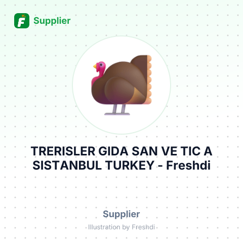 TRERISLER GIDA SAN VE TIC A SISTANBUL TURKEY – summary card, no photo uploaded yet