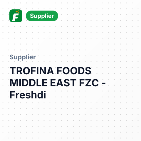 TROFINA FOODS MIDDLE EAST FZC – summary card, no photo uploaded yet