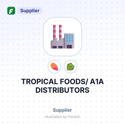 TROPICAL FOODS/ A1A DISTRIBUTORS – summary card, no photo uploaded yet
