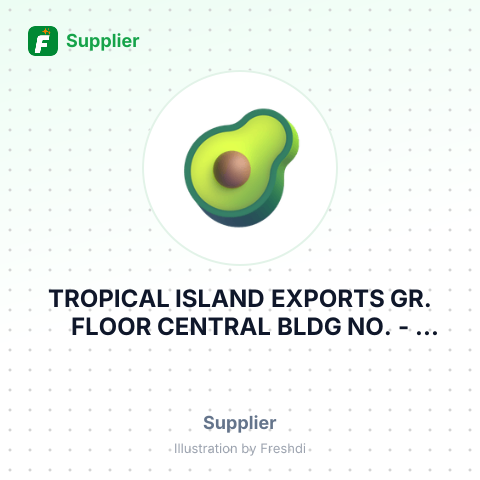 TROPICAL ISLAND EXPORTS GR. FLOOR CENTRAL BLDG NO. – summary card, no photo uploaded yet