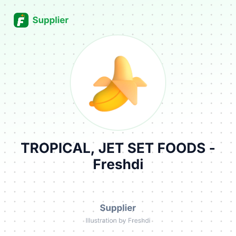 TROPICAL, JET SET FOODS – summary card, no photo uploaded yet