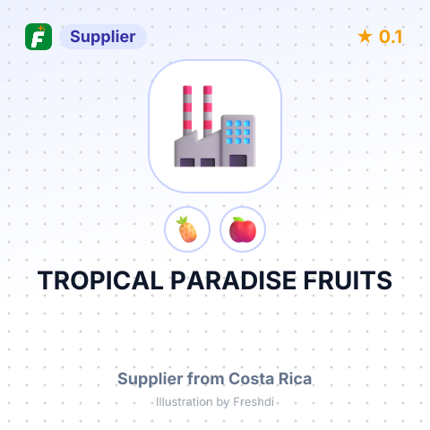 TROPICAL PARADISE FRUITS – summary card, no photo uploaded yet