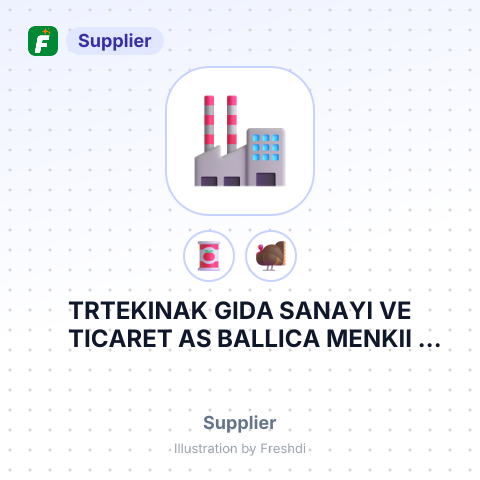 TRTEKINAK GIDA SANAYI VE TICARET AS BALLICA MENKII KUCUK SANAYI SITESI KARSISI CANKIRI TURKEY – summary card, no photo uploaded yet