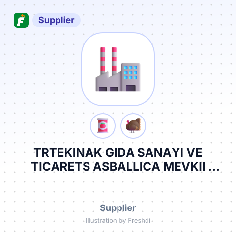 TRTEKINAK GIDA SANAYI VE TICARETS ASBALLICA MEVKII KUCUK SANAYI SITESI KARSISI CANKIRI TURKEY – summary card, no photo uploaded yet