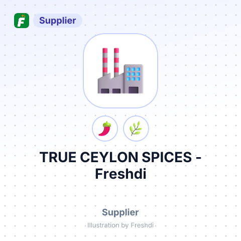 TRUE CEYLON SPICES – summary card, no photo uploaded yet