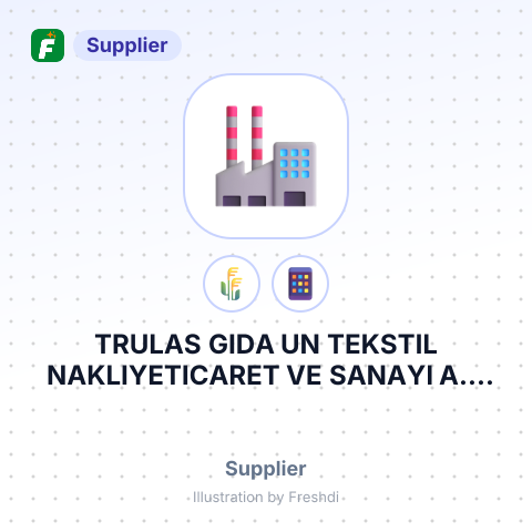 TRULAS GIDA UN TEKSTIL NAKLIYETICARET VE SANAYI A.S ESKI ISTANBUL CAD, BUYUKKARISTIRANLULEBURGAZ, KIRKLARELI T – summary card, no photo uploaded yet