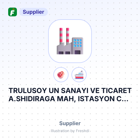 TRULUSOY UN SANAYI VE TICARET A.SHIDIRAGA MAH, ISTASYON CAD NO 20 CORLU TEKIRDAG TURKIYE – summary card, no photo uploaded yet
