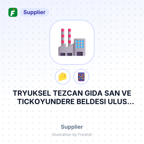 TRYUKSEL TEZCAN GIDA SAN VE TICKOYUNDERE BELDESI ULUS MAH NO20 MENEMEN – summary card, no photo uploaded yet