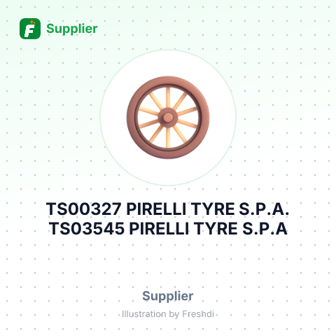 TS00327 PIRELLI TYRE S.P.A. TS03545 PIRELLI TYRE S.P.A – summary card, no photo uploaded yet