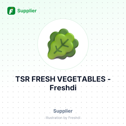 TSR FRESH VEGETABLES – summary card, no photo uploaded yet