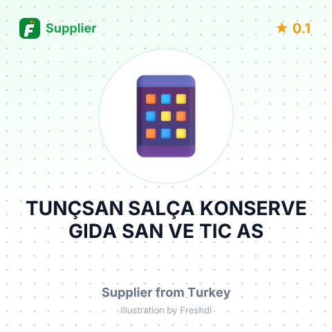 TUNÇSAN SALÇA KONSERVE GIDA SAN VE TIC AS – summary card, no photo uploaded yet