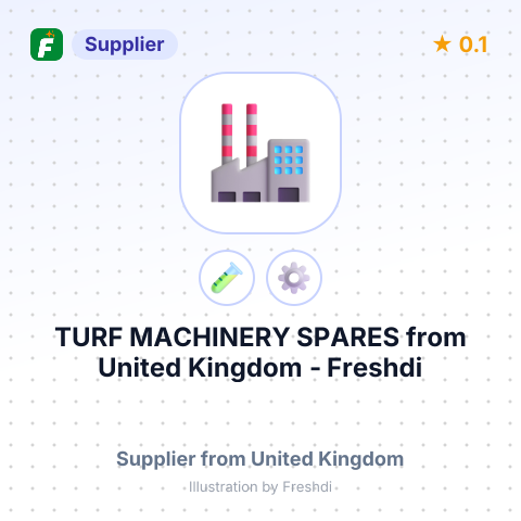 TURF MACHINERY SPARES – summary card, no photo uploaded yet