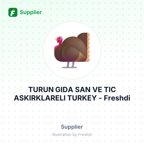 TURUN GIDA SAN VE TIC ASKIRKLARELI TURKEY – summary card, no photo uploaded yet