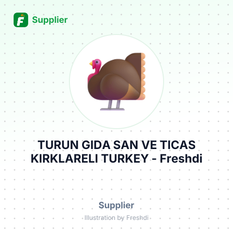 TURUN GIDA SAN VE TICAS KIRKLARELI TURKEY – summary card, no photo uploaded yet