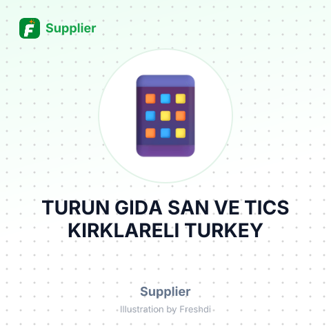 TURUN GIDA SAN VE TICS KIRKLARELI TURKEY – summary card, no photo uploaded yet
