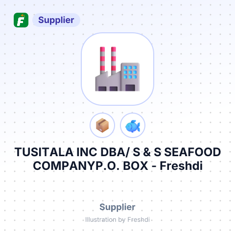 TUSITALA INC DBA/ S & S SEAFOOD COMPANYP.O. BOX – summary card, no photo uploaded yet