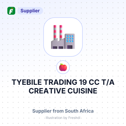 TYEBILE TRADING 19 CC T/A CREATIVE CUISINE PANTRY/N7 PALMIET STRAAT/NSTIKLAND – summary card, no photo uploaded yet