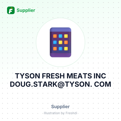 TYSON FRESH MEATS INC DOUG.STARK@TYSON. COM – summary card, no photo uploaded yet