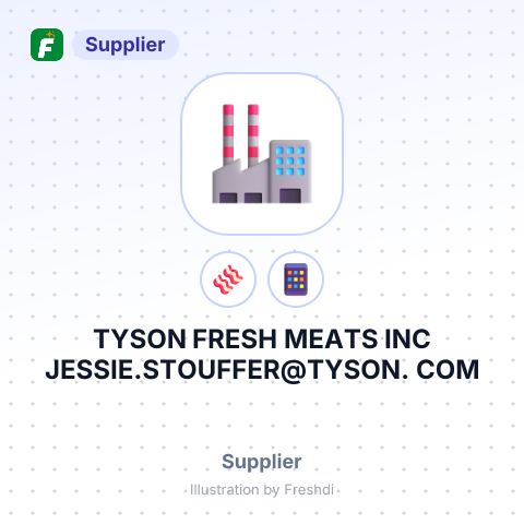 TYSON FRESH MEATS INC JESSIE.STOUFFER@TYSON. COM – summary card, no photo uploaded yet