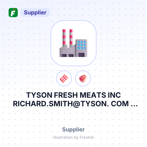 TYSON FRESH MEATS INC RICHARD.SMITH@TYSON. COM – summary card, no photo uploaded yet