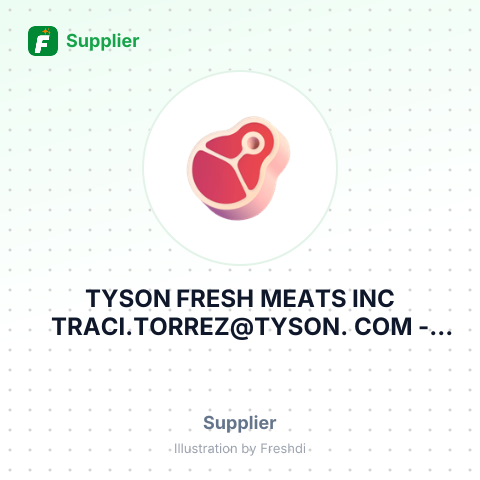 TYSON FRESH MEATS INC TRACI.TORREZ@TYSON. COM – summary card, no photo uploaded yet