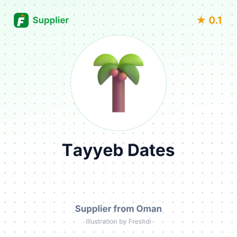 Tayyeb Dates  – summary card, no photo uploaded yet