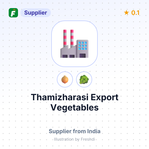 Thamizharasi Export Vegetables – summary card, no photo uploaded yet