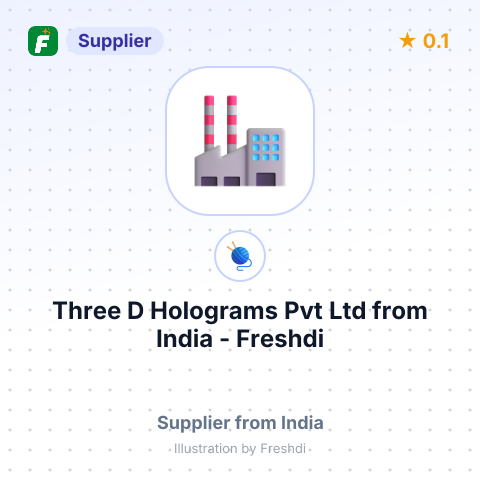 Three D Holograms Pvt Ltd  – summary card, no photo uploaded yet