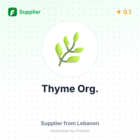 Thyme Org.  – summary card, no photo uploaded yet