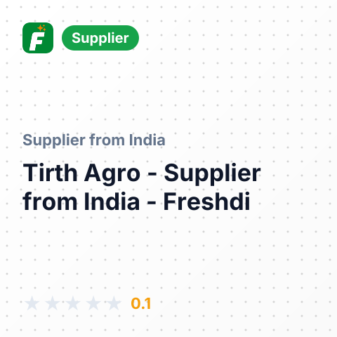 Tirth Agro  – summary card, no photo uploaded yet
