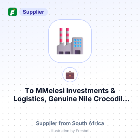 To MMelesi Investments & Logistics, Genuine Nile Crocodile Leather – summary card, no photo uploaded yet