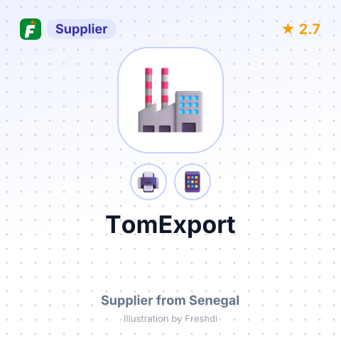 TomExport – summary card, no photo uploaded yet