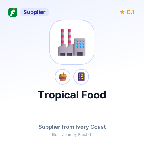 Tropical Food  – summary card, no photo uploaded yet