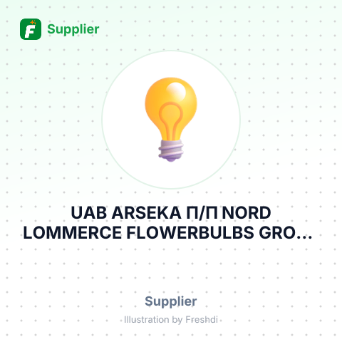 UAB ARSEKA П/П NORD LOMMERCE FLOWERBULBS GROUP – summary card, no photo uploaded yet